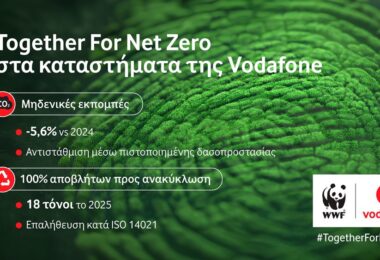 Vodafone: 100% των αποβλήτων των καταστημάτων της προς ανακύκλωση